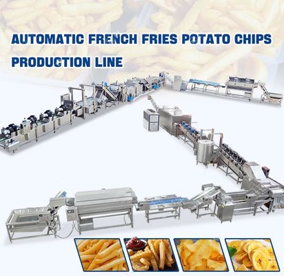 200 KG Całkowicie automatyczne szybkie zamrożone frytki linia produkcyjna 304 Żywność stopień stali nierdzewnej