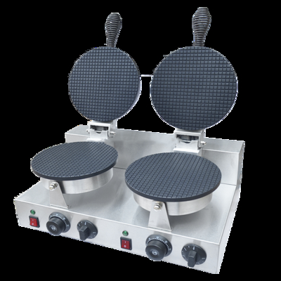 Komercyjny Waffle Ice Cream Cone Baker Dwuogłowy Waffle Machine Snack Pancake Cone Maker